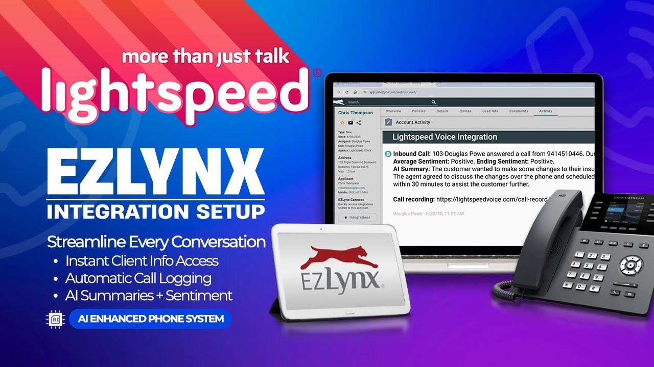 EZLynx Integration Setup | Lightspeed Voice Tutorial