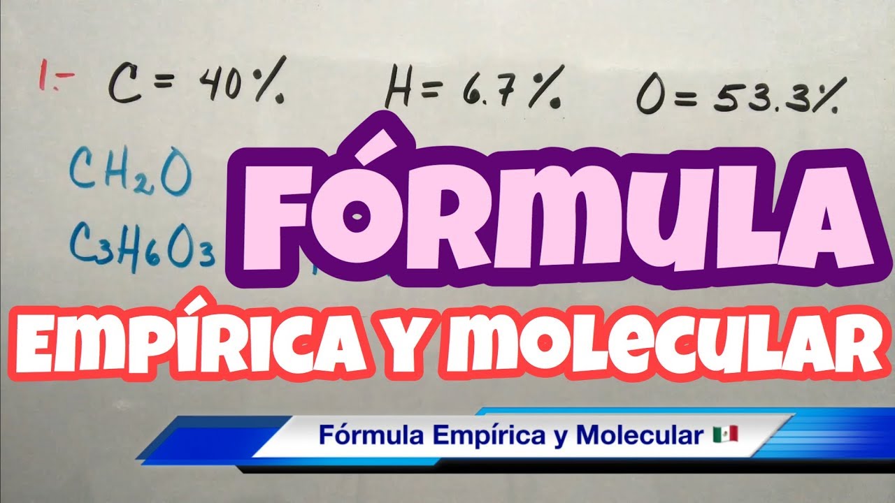 Fórmula EMPÍRICA y MOLECULAR (muchos ejemplos)