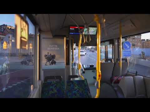 Sweden, Stockholm, bus 2 ride from Slottbacken to Slussen