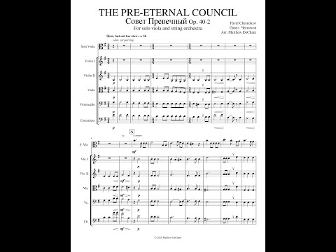 Chesnokov - The Pre-Eternal Council - for solo viola and string orchestra