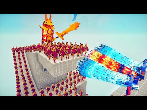 100x SPARTANS ARMY + GIANT ANUBIS vs 3x EVERY GOD - Totally Accurate Battle Simulator TABS