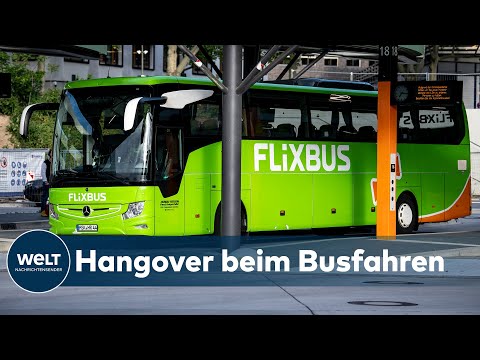 SCHWARZFAHREN BEI FLIXBUS: Betrunkener Mann fährt auf dem Fahrradhalter mit