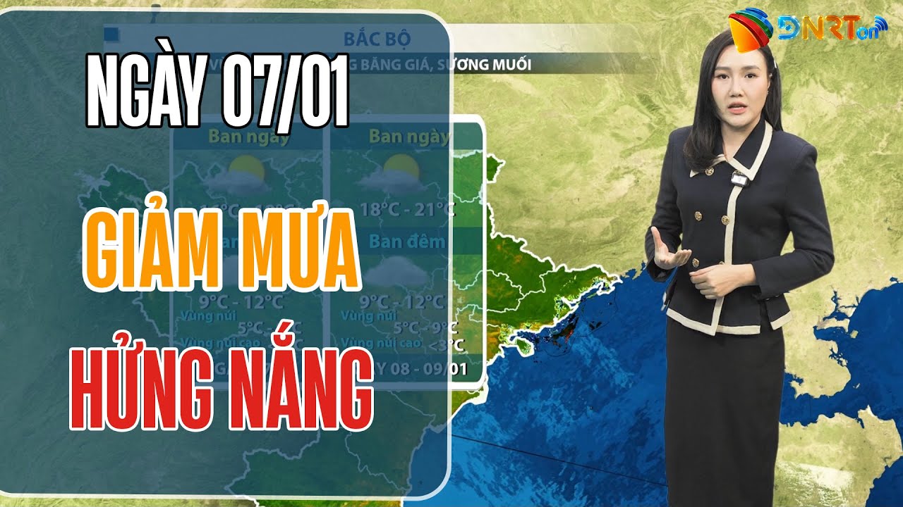 Dự báo thời tiết 3 ngày tới (07-09/01) | Trung Bộ giảm mưa, hửng nắng từ ngày 08/01