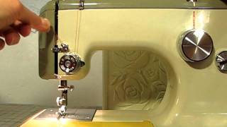 How to thread a Sears Kenmore Sewing Machine Model 158.1040