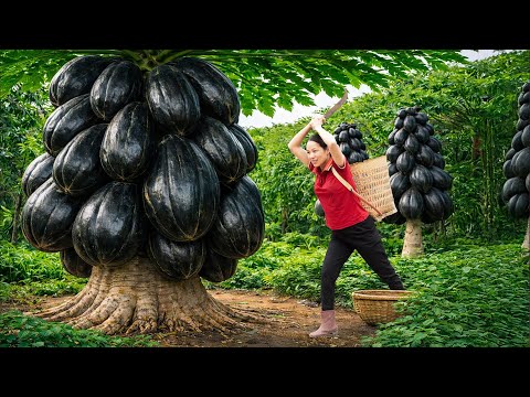 Papayas Harvest Season | How To Harvesting And Processing A Delicious Frozen Papaya Jelly