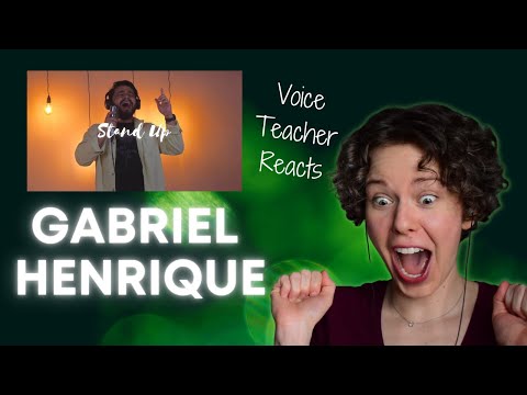 Voice Teacher Reacts - GABRIEL HENRIQUE - Stand Up