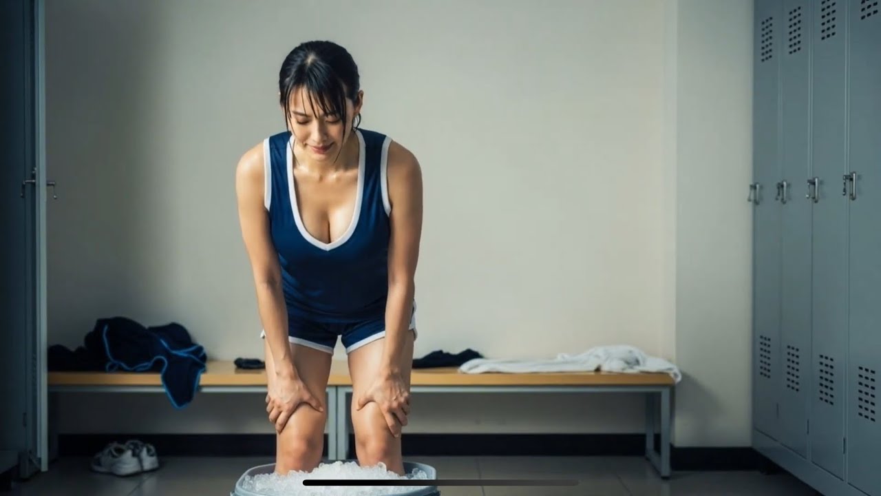 練習終わりのバスケ女子