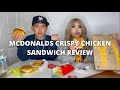 MCDONALDS NEW CRISPY CHICKEN SANDWICH REVIEW + MUKBANG