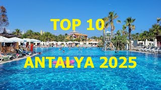 TOP 10 BEST 5 STAR HOTELS ANTALYA TURKIYE 2025