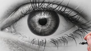 Airbrush Acrylics & Graphite Pencils | Painting an Eye Tutorial (Part 2 of 2)