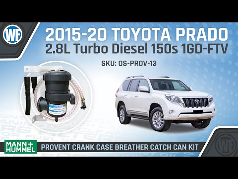 Provent Catch Can Kit Install in Toyota Prado 2.8L 2015-on 1GD-FTV - OS-PROV-13 Revised