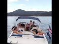 Drone thru boat on Big Bear Lake