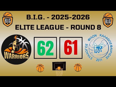 Warriors 62-61 Σ.ΦΙ.ΚΑ. (Round8-Elite-13/12/2025)