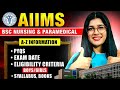 AIIMS BSc Nursing Entrance Exam 2026 Eligibility Syllabus Exam Pattern Books Scope Salary