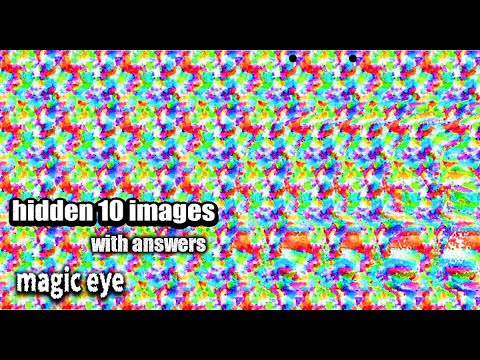 10 stereogram with answers, magic eye, hidden images