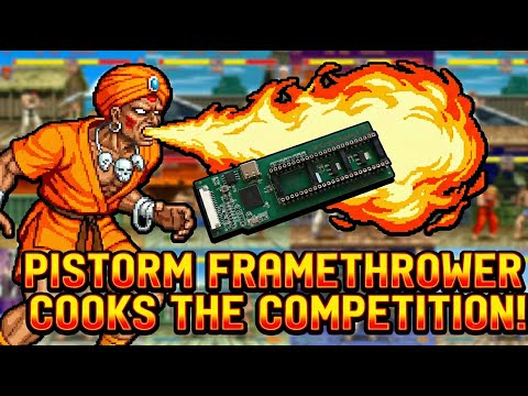 Testing the Amiga Pistorm Framethrower on The Amiga 2000 EATX