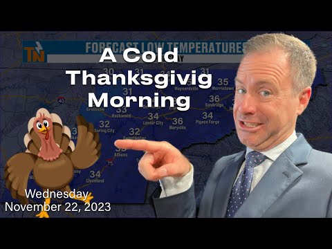 Sunshine & Cool November Air For Thanksgiving - Wednesday, November 22, 2023