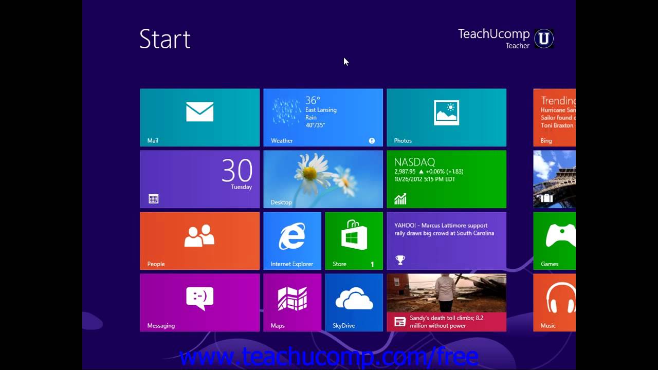 Windows 8 Tutorial Touch Gestures Microsoft Training Lesson 1.7