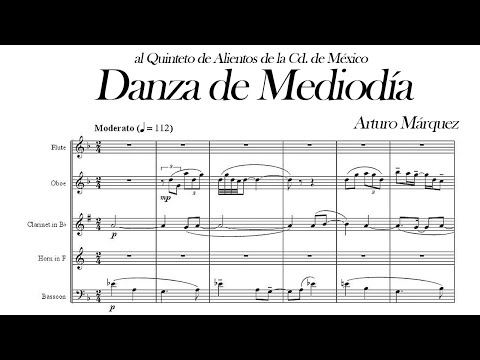 Arturo Márquez - Danza de Mediodía (1996) Score