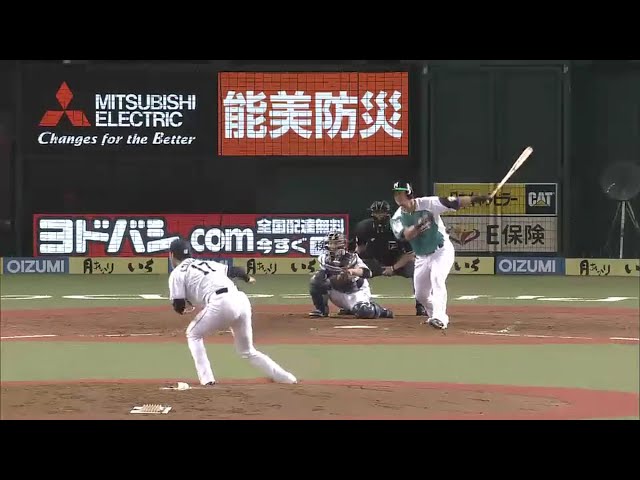 【3回表】ファイターズ・中田 軽打&右打ちで1点差に詰め寄るタイムリー!! 2016/5/6 L-F