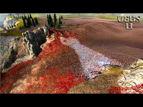 20,000 MODERN SOLDIERS GUARD 5,000 LASER KNIGHTS vs 2,000,000 ORCS | Battle Simulator 2 | UEBS 2
