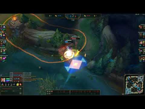 When MID lane moves to the river (Qiyana vs Ekko fight)