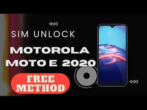 Unlock Motorola Moto E 2020