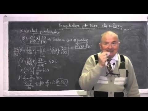 2/2 Lectia 747 - Calcul de sume Ecuatii Media aritmetica Probleme de pus in ecuatie Procente Clasa 7