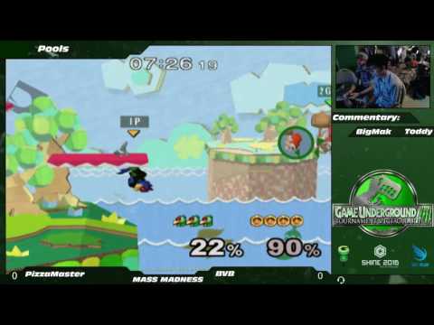 Mass Madness 10 SSBM - Pizzamaster (Falco) vs. BigVegetaBluntz (Ice Climbers) - Melee Pools