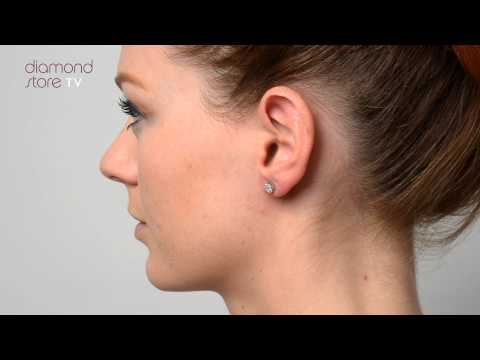 Galileo 1.00ct Look Diamond 0.30ct And 18K White Gold Earrings - P3465