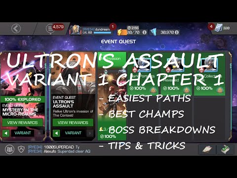 Ultrons Assault Variant 1 Chapter 1 Completion Guide | MARVEL CONTEST OF CHAMPIONS | MCOC |