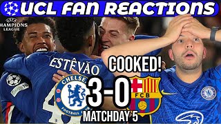 🚨UCL FAN REACTIONS: Chelsea COOK Barcelona 3-0! Estevão GOES OFF at Stamford Bridge | Matchday 5