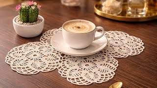 ⭐️Incredibly Beautiful Crochet Motif⭐️Unique(How to Make a Tablecloth, Coaster)