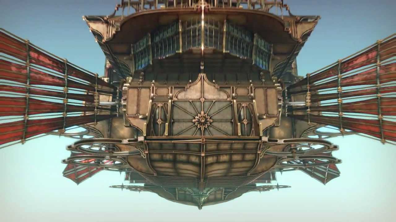 Flying steampunk aircraft seq2