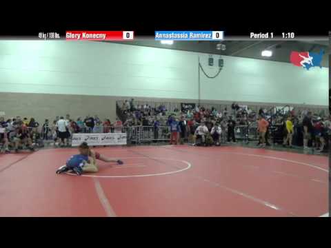 FILA Cadet 49 kg / 108 lbs. - Glory Konecny vs. Annastassia Ramirez