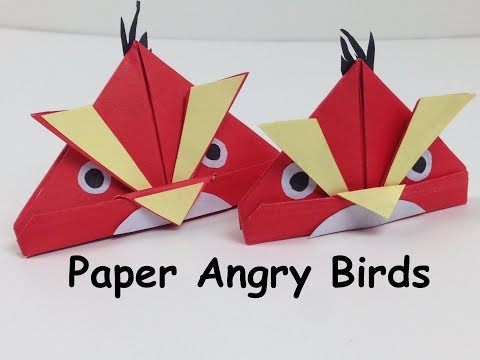DIY Paper Crafts for Kids - How to Make a Paper Angry Bird | Angry Birds Crafts - DIY Easy Tutorials Video