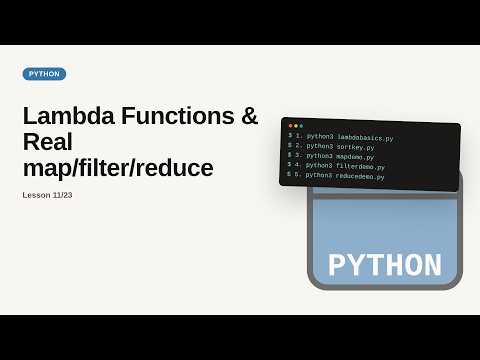 Python Web Development Basic Series Lambda Functions Real Mapfilterreduce