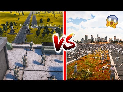 OMG 😱 5 Million Zombies Vs ARMY - Can Soldiers Defend the City - Ultimate Battle Simulator 2