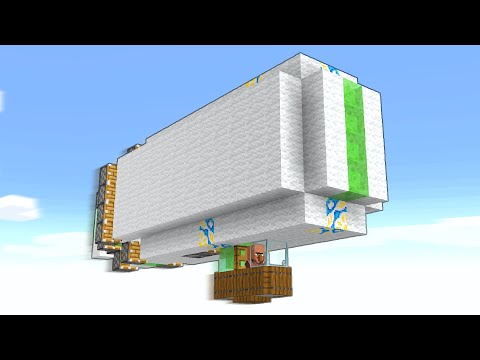 How to build a Working AIRSHIP in Minecraft? *Redstone Tutorial*