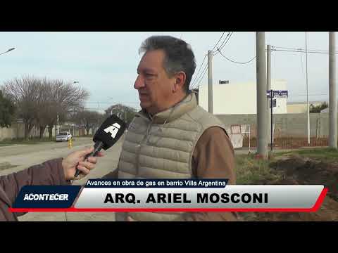 Marcos Juárez: Avance de la obra de gas en Villa Argentina