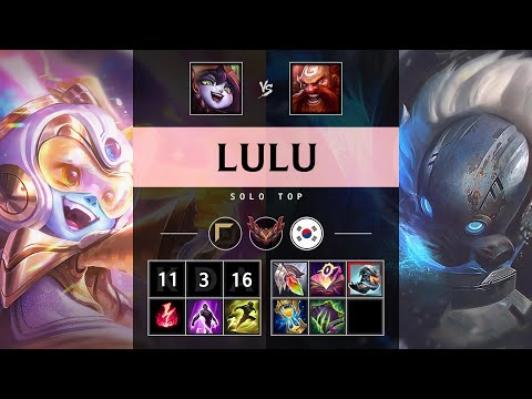 Lulu Top vs Gragas - KR Grandmaster Patch 25.S1.3