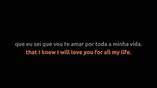 Eu sei que vou te amar - Tom Jobim - Lyrics video english português translation