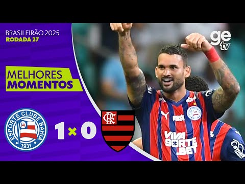 Gols e lances de Bahia x Flamengo