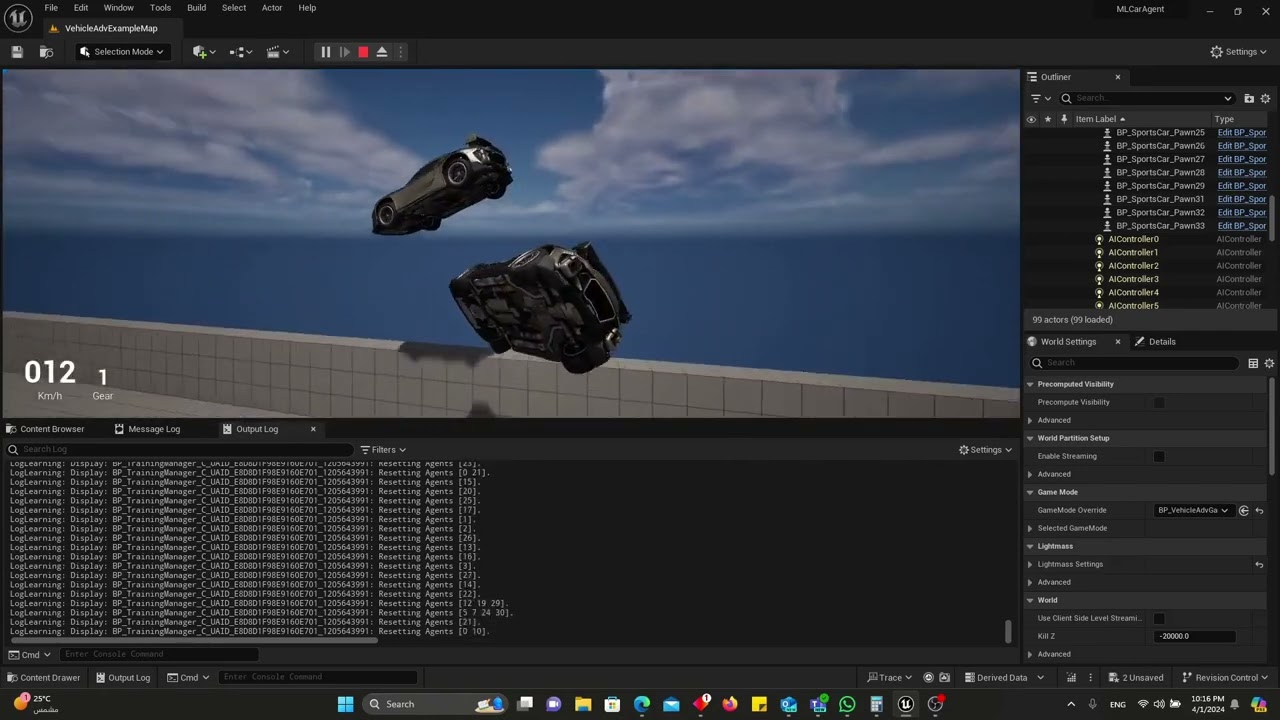 Unreal Engine Reinforcement Learning AI