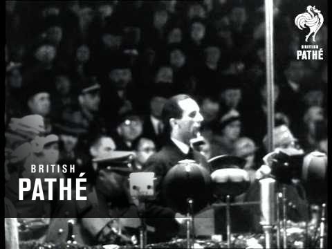 Goebbels Speaks At Nazi Rally (1937)