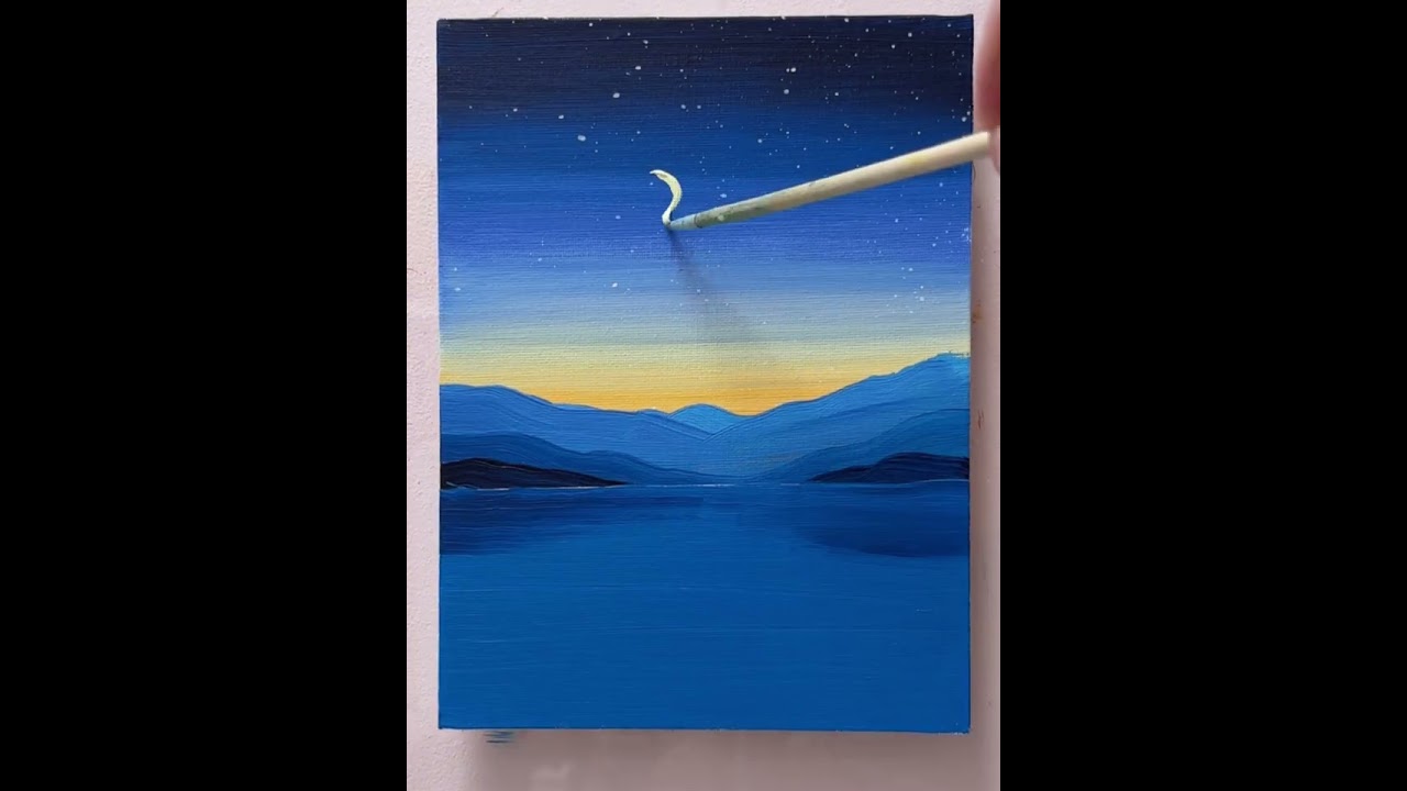 Easy Landscape Painting #howtopaint #painting #acrylicpainting #paintingtutorial #landscapepainting