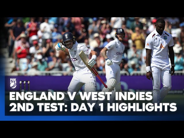 England v West Indies – Second Test, Day 1 Full Match Highlights I 18/07/24 I Fox Cricket