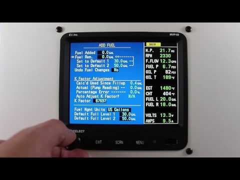 MVP 50P How To Add Fuel To Fuel Totalizer
