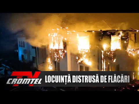ȘTIRI CROMTEL TV - Locuința le-a fost mistuită de flăcări, chiar în prag de sărbători