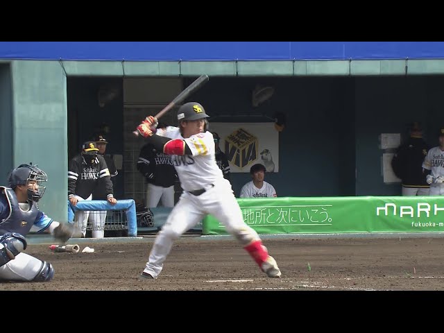 【MBG】2打席連続!! ホークス・甲斐拓也 ライトへのタイムリーで突き放す!!  2024年2月28日 福岡ソフトバンクホークス 対 埼玉西武ライオンズ